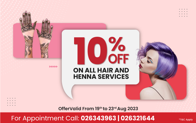 Special Offer on Henna & Hair Services